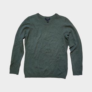 Charter Club Cashmere Crewneck Sweater Green Size Small